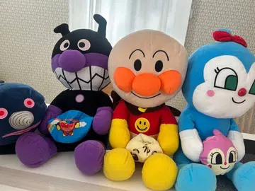 호빵맨 세균맨 코킨 봉제 인형 4개 빅 완구 대형