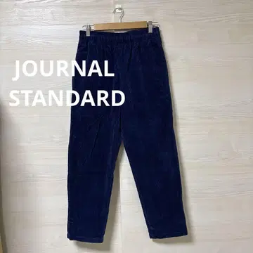 JOURNAL STANDARD 네이비 코듀로이 테이퍼드 팬츠 무지