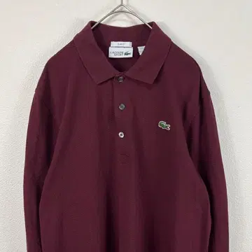 USA 구제 의류 lacoste 라코스테 긴팔 피케 셔츠 크림슨