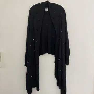 DKNY 큐빅이 예쁜 블랙 실크 100% 가디건