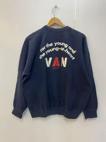 vintage VAN JAC 뱅 아치 로고 프린트 맨투맨 M