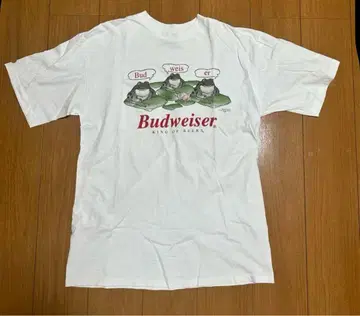 90s Budweiser 개구리 XL 티셔츠 싱글 스티치