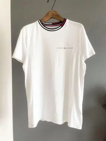 TOMMY HILFIGER 화이트 반팔 T셔츠 튜닉 화이트 새상품급