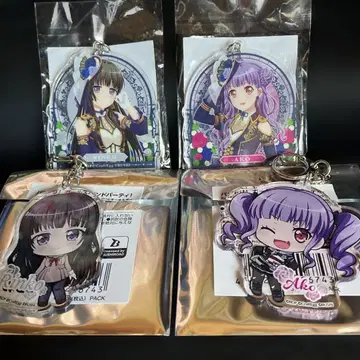 Roselia 린코, 아코 아크릴 키링 4종 덤 캔뱃지