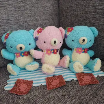 SHINADA 시나다 봉제 인형 123 Bear M 사이즈 3개 세트