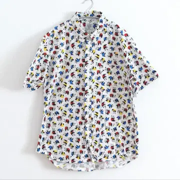 SHARKEY'S GALLERY 팬더 무늬 셔츠 XL