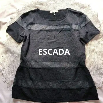 [ESCADA] 독일제 반팔 니트 스웨터 38 큐빅 고급
