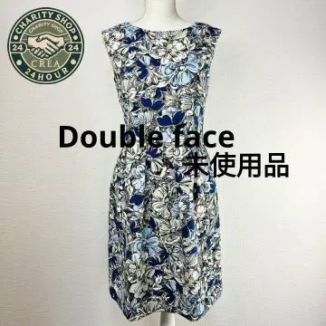 cr145 택 포함 미사용품 Double face 꽃잎 원피스