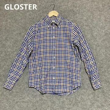 GLOSTER 체크 무늬 긴팔 셔츠