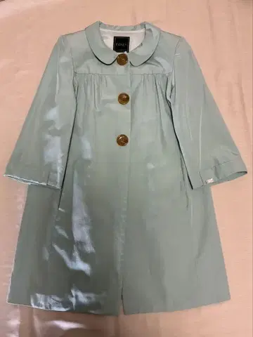 [ foxey ] 민트 그린 스프링 코트 칠부 소매 M