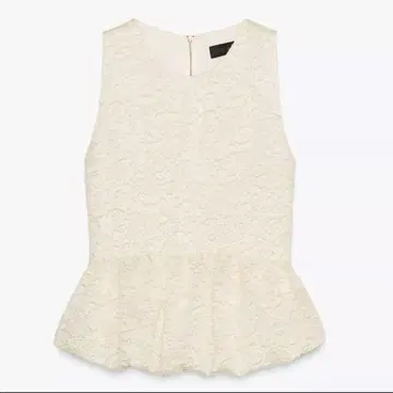 [ 완판 인기 상품 ] 새상품 ZARA 엠보싱 가공 페플럼 상의