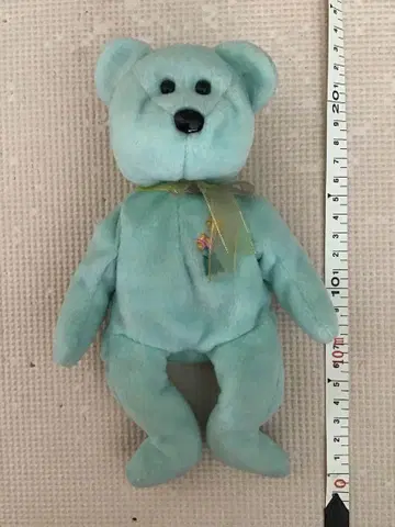 ty 비니 베이비 아리엘 민트색 곰 봉제 인형