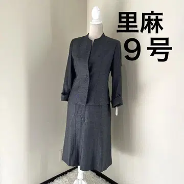 [미사용 새상품] 린넨 노카라 셋업 수트 실크 실크 혼방 일본제 업무용