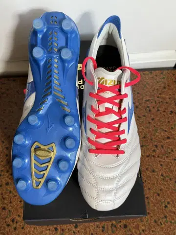 새상품 24.5cm 미즈노 모렐리아 네오4JAPAN 파랑 한정 컬러