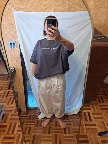 천축 커피 타임 T셔츠 백 프린트