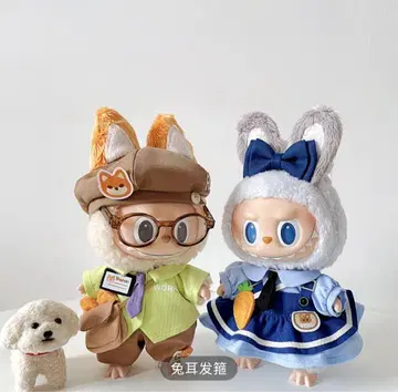 labubu 봉제 인형 의류 여우 5종 세트
