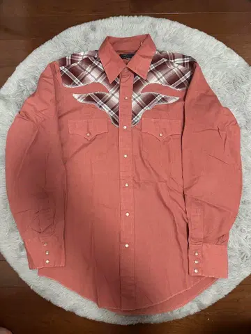 70s 웨스턴 셔츠 핑크 M