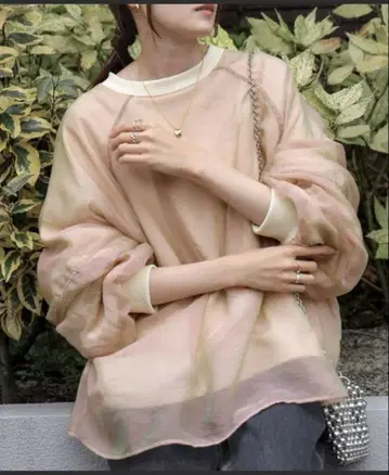 Bab 시어 레이어드 쭈리 트레이닝복 에크루