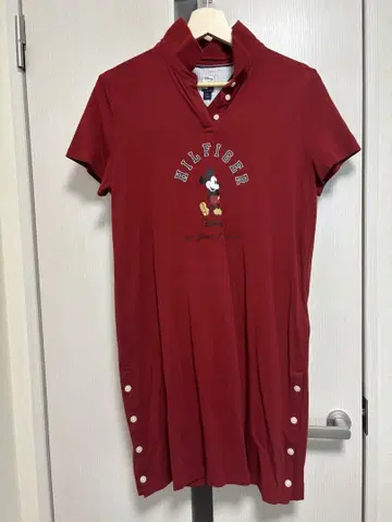 Disney x Tommy Hilfiger 반팔 폴로 원피스 M 빨간색
