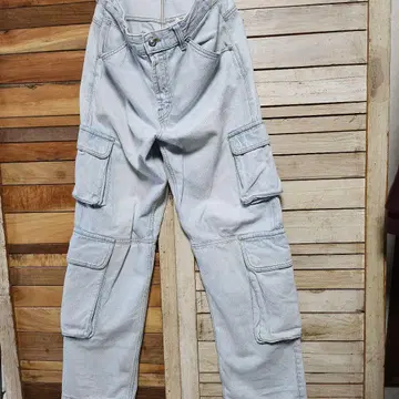 ZARA 3D MANY POKET 데님 카고 팬츠 40