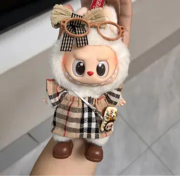 labubu 러브러브 봉제 인형 의류 체크 원피스 5종 세트