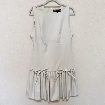 ZARA 자라 숏 기장 슬리브리스 리본 원피스 컨디션 최상 미니 원피스