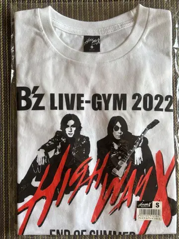 B'z LIVE-GYM 2022 파이널 T셔츠 화이트 S 사이즈