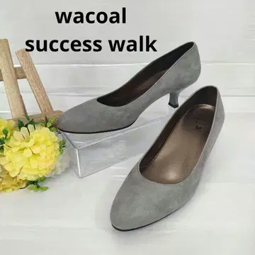 거의 미사용 wacoal success walk 스웨이드 펌프스 24cm