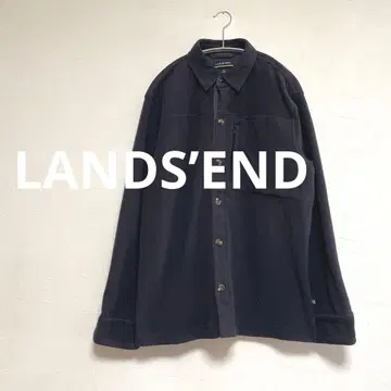 랜즈엔드 LANDS'END 플리스 셔츠 자켓 남성용 네이비 L
