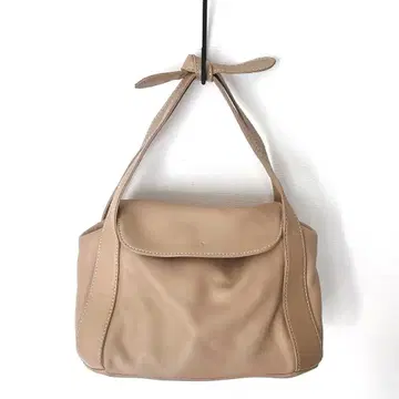 키타무라 핸드백 천연 가죽 베이지