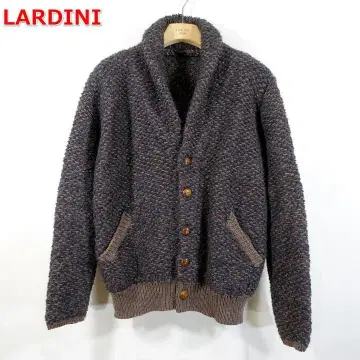 고품질 라르디니 알파카 혼방 두꺼운 원단 가디건 LARDINI