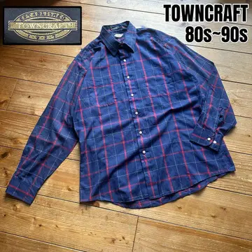 레어 새상품급 80s~90s TOWNCRAFT 윈도우페인 체크 셔츠