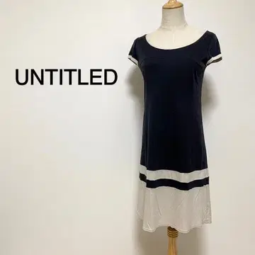UNTITLED 다크 그레이 컬러 반팔 원피스