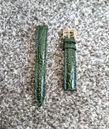 그린 가죽 벨트 14mm 골드 버클