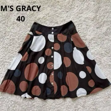 M's GRACY 엠즈 그레이시 스커트 40 도트 플레어 일본제