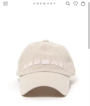 andmary mary 로고 캡 베이지