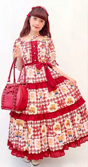 axes femme kawaii 베어즈 베이커리 원피스