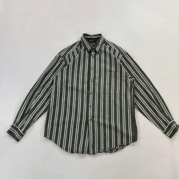 [ 레어 ] 00s-90s 노티카 올리브 그린 스트라이프 셔츠