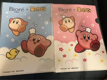 새상품 ] 별의 커비 와돌디 Biore 비오레 콜라보 클리어 파일
