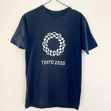 미사용 새상품 도쿄 2020 올림픽 로고 T셔츠 블랙 기념 티셔츠