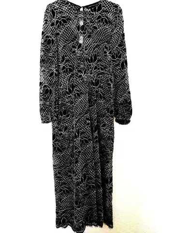 ZARA 꽃무늬 레이스 롱 원피스