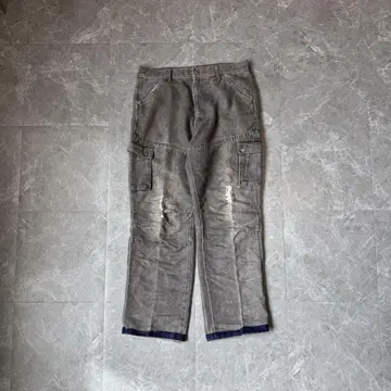 00년대 빈티지 데미지 데님 카고 팬츠 y2k