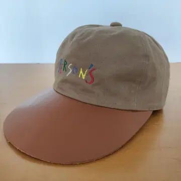 90s PERSON'S 퍼슨즈 챙 천연 가죽 코튼 캡 모자