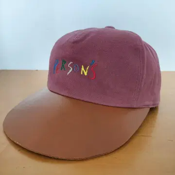 90s PERSON'S 퍼슨즈 챙 천연 가죽 코튼 캡 모자