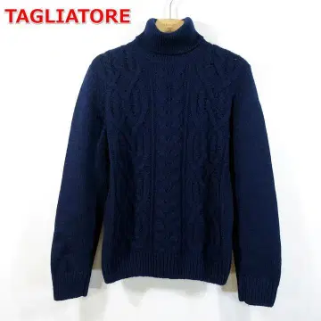 [ 고품질 ] 딸리아또레 케이블 짜임 하이넥 니트 TAGLIATORE