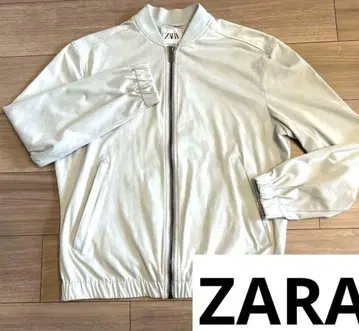 새상품급 ZARA 자라 스웨이드 자켓 M 라이트 그레이