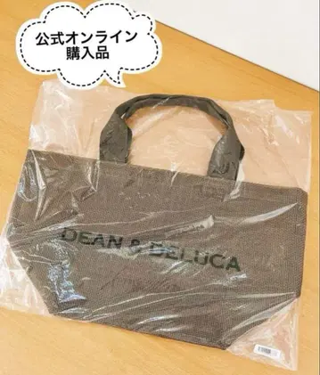 DEAN & DELUCA 메쉬 토트백 골드 S