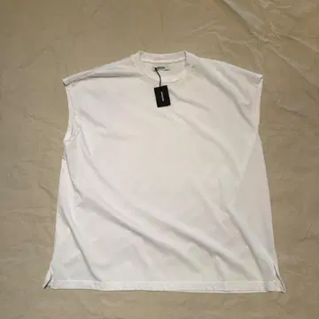 25ss 새상품 MINEDENIM 마인 데님 슬리브리스 T셔츠 M