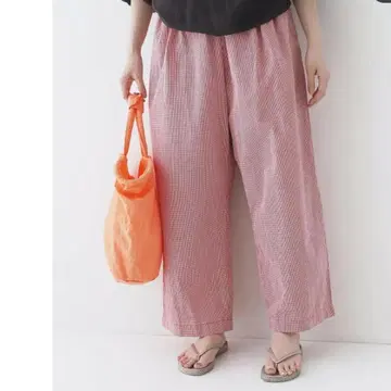 nest robe 깅엄 체크 이지 팬츠