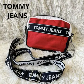 TOMMY JEANS 로고 스트랩 나일론 미니 숄더백